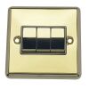 Polished Brass With Black Insert Classic Plate (Qty 493) - 18