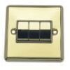 Polished Brass With Black Insert Classic Plate (Qty 493) - 18