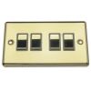 Polished Brass With Black Insert Classic Plate (Qty 493) - 19