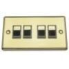 Polished Brass With Black Insert Classic Plate (Qty 493) - 19
