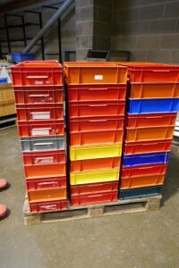 Pallet Of Plastic Tote Bins