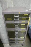 15 Drawer Steel Unit With Contents