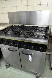 Buffalo 6 Ring Gas Cooker