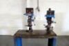 Meddings Twin Pillar Drill On Steel Table - 2