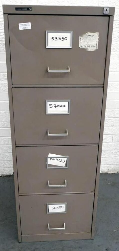 Roneo Vickers 4 Drawer Filing Cabinet August Collective Auction 