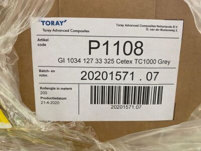 Grey PEI Skin (Toray GI 1034 127 33% Grey) Roll