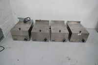 4 Off Lincat Electric Chip Scuttles