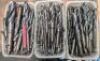 Assortment of taper shank drills up to 1.5" diameter.