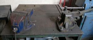 Steel Work Bench With Record Vice & Manual Bender