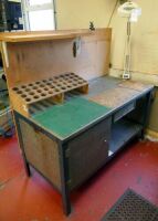 Steel Work Bench & Magnification Lamp