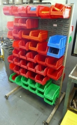 Mobile Tote Bin Rack
