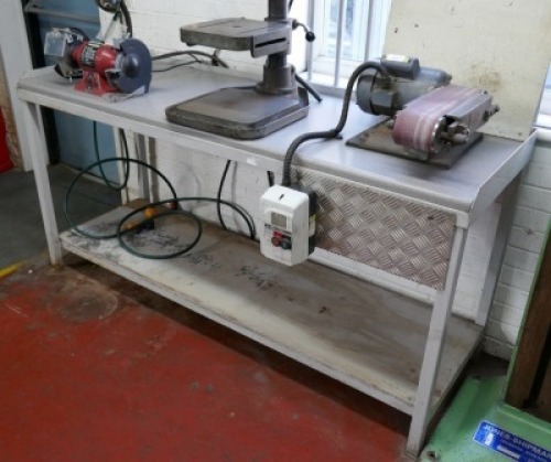 Work Bench With 4"belt Linisher