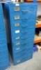 10 Drawer Steel Cabinet & Contents