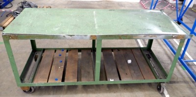 Steel Mobile Materials Trolley<br> 1800 x 900 x 800mm