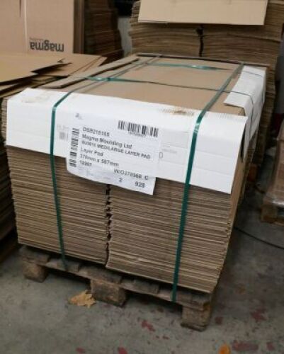 Pallet Of Cardboard Layers