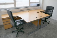 2 Desks 1600mm x 1200mm With 2 Chairs