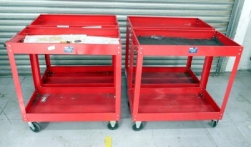 Sealey 2 Level Heavy Duty Work Trollies 4 Off