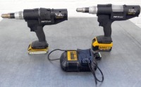 Avdel Proset PB3400 Cordless Rivet Guns 2 x Dewalt Batteries & 240v Charger