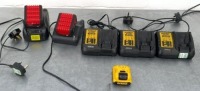 Assorted 240v Chargers & Batteries