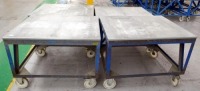 Mobile Steel Work Trollies 4 Off 50 x40x36"