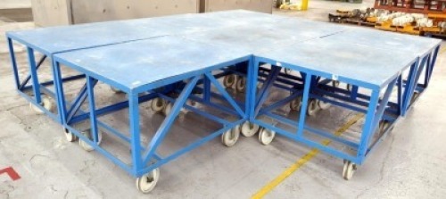 Mobile Steel Work Trollies 8 Off 1200 x 100 x 850mm