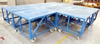 Mobile Steel Work Trollies 8 Off 1200 x 100 x 850mm