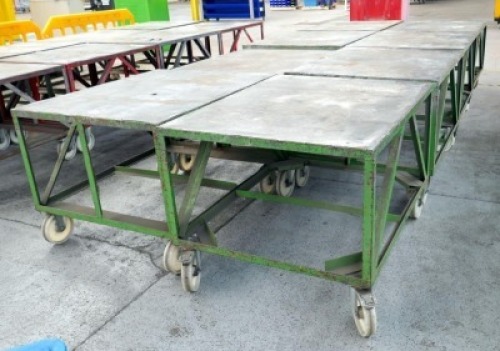 Steel Work Tables 8 Off 1200 x 1100x850mm