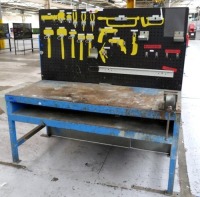 Steel Work Bench & Vice 2100 x 1800 x 1000mm