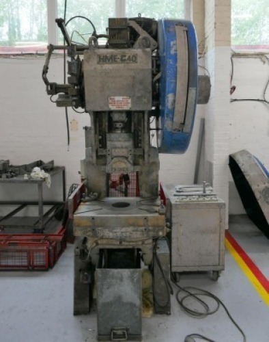 HME GP40 Mechanical Press Serial Number 15296, Max Fly Wheel Speed 90RPM,