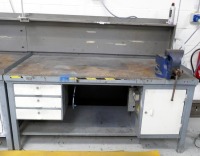 Steel Work Bench and Record No 25 Vice