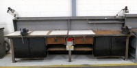 2x Steel Work Bench and Record No 24 Vice