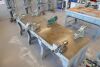 108" x 36" x 35" High CI Work Bench With Vices