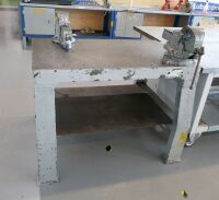 48" x 30" x 36" High CI Work Bench With Vices